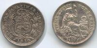 Peru 1/2 Dinero Silber G2554 - Liberty -