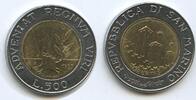 San Marino 500 Lire G1577 - Growth from a Tree Stump -