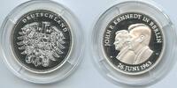 Deutschland Bundesrepublik Medaille versilbert GY728 - John F. Kennedy in Berlin Deutschland-Besuch 26.Juni 1963 -