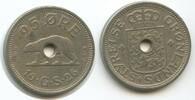 Grönland 25 Öre (25 Øre) mit Loch G2827 - RARER TYP Eisbär Christian X. 1912-1947 Greenland With Hole -