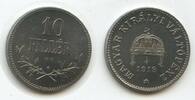 Ungarn Kaiserreich 10 Filler offizieller Restrike G5579 - RAR Karl I. letzter Kaiser von Österreich 1916-1919 -