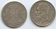 Belgien Königreich 5 Francs Silber GS815 - Des Belges Silber Leopold II. 1865-1909 Belgium -