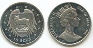 Insel Man - Isle of Man 15 Ecus G12399 - Isle of Man Silber Manx Cat Elizabeth II. Proof -