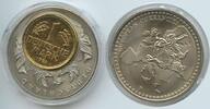 Deutschland Bundesrepublik Medaille mit Inlay 1 Mark 1963 GY236 - European Currencies versilbert Goldauflage -