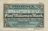 Deutsches Reich Weimar 5 Millionen Mark GB111 - Banknote Düsseldorf Phoenix Gesellschaft für Bergbau und Hüttenbetrieb -