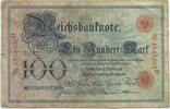 Deutsches Reich Kaiserreich 100 Mark GB281 - Paper Money Germany Reichsbanknote Very Scarce -