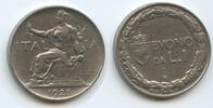 Italien Königreich 1 Lira G12511 - Vittorio Emanuele III. 1900-1946 RARES JAHR Italy Italia -