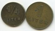 Österreich Milchmarken Lot 1/4 Liter + 1 Liter T617 - Lenzing Chemiefaser Wertmarken -