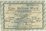 Deutsches Reich Weimar 1 Million Mark Notgeld GB184 - Balingen Germany Paper Money -
