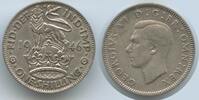 Großbritannien Great Britain United Kingdom One Shilling Silber (1 Shilling) G2187 - English crest George VI. 1936-1952 Great Britain United Kingdom -