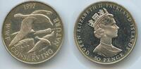 Falkland Inseln Malwinen 50 Pence Silber G2023 - Albatross PROOF Falkland Islands Queen Elizabeth II. -