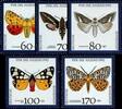 Bund Bund, Michel Nr. 1602-1606 postfrisch - Schmetterlinge -