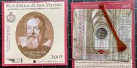 2 Euro Gedenkmünzen 2 Euro San Marino 2 Euro 2005 - Galileo Galilei - Original im Blister OVP -