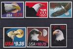 USA USA 1648, 1750, 2014, 2147, 2154, 2168 postfrisch - Eilmarken Weißkopfseeadler -