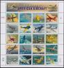 USA USA 2833-2852 postfrisch, Zusammendruck Bogen - Flugzeuge -