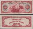 Papiergeld Deutschland 100 Mark Bank Deutscher Länder 1948 100 Mark P8a BDL Ro.244 - Roter Hunderter - RARITÄT! -