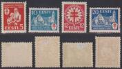 Estland Estland 1933 Michel Nr. 102-105 ungebraucht - Tuberkulosebekämpfung -
