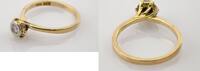 Ringe Vintage-Ring aus Gold mit Solitär-Diamant | 750 / 3,39g / Gr. 56 -