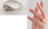 Ringe Diamantring in Jugendstil-Ästhetik aus Weißgold | 585 / 2,67g / Gr. 53 -