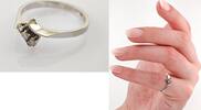 Ringe Eleganter Diamantring aus Weißgold | 585 / 2,19g / Gr. 52 -