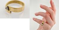 Ringe Moderner Designer-Ring aus Gold mit Diamant | 750 / 3,72g / Gr. 53 -