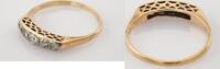 Ringe Klassischer Goldring mit 5 Diamanten | 585 / 1,9g / Gr. 55 -