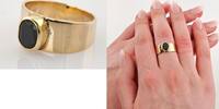 Ringe Statement-Ring aus Gold mit Rubin | 333 / 5,98g / Gr. 60 -