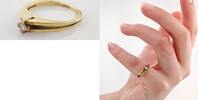 Ringe Klassischer Goldring mit Diamant-Solitär | 585 / 3,49g / Gr. 52 -