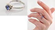 Ringe Weißgold-Verlobungsring mit Turmalin & Diamanten | 585 / 2,7g / Gr. 56 -