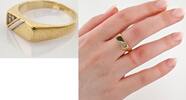 Ringe Klassischer Herrenring aus Gold mit Diamantent | 750 / 6,38g / Gr. 61 -