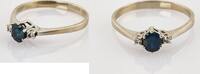 Ringe Eleganter Weißgold-Ring mit Saphir und Diamanten | 585 / 2,56g / Gr. 64 -