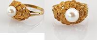 Ringe Eleganter Gold-Perlenring im Vintage-Stil | 585 / 4,5g / Gr. 58 -