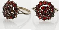 Ringe Silberring mit prachtvoller Granat-Rosette | Gr. 62 -
