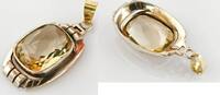 Halsketten & Anh&auml;nger  Anh&auml;nger aus vergoldetem Silber mit gro&szlig;em, klare... 59,00 EUR  + 19,99 EUR frais d'envoi