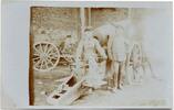 Allemagne Carte photo - 2 Soldats sur un canon -