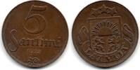 Lettonie - Latvia 5 Santimi -
