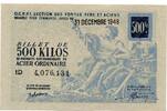 France - Frankreich 500 Kilos Acier Ordinaire 31/12/1948 OCRPI AU 7,50 EUR  + 2,02 EUR frais d'envoi