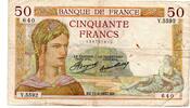 France - Frankreich 50 Francs Cérès -