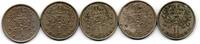 Portugal Lot de 5 X 1 Escudo -