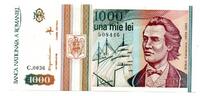 Roumanie 1000 Lei 5/1993 AU 4,50 EUR  + 1,89 EUR frais d'envoi