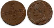 France - Frankreich 5 Centimes -