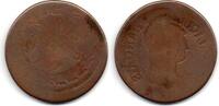 France - Frankreich 5 Centimes Double Frappe Incuse -