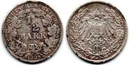 Allemagne - Deutschland - Germany 1/2 Mark 1908 J TB