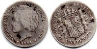 Espagne - Spain -Spanien 1 Peseta 1894 s 25,00 EUR  + frais d'envoi