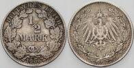 Kleinmünzen-Kaiserreich 1/2 Mark Grosser Adler -