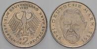 2 Mark Kursmünzen 2 Deutsche Mark Ludwig Erhard -