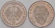 2 Mark Kursmünzen 2 Deutsche Mark Ludwig Erhard -