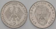 2 Mark Kursmünzen 2 Deutsche Mark Ludwig Erhard -