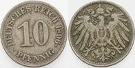 Kleinmünzen-Kaiserreich 10 Pfennig Grosser Adler -