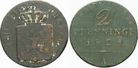 Preußen 2 Pfennige Friedrich Wilhelm III. 1797-1840 -